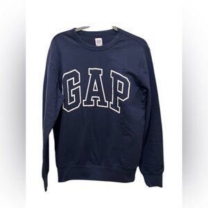 GAP men’s Small original Logo pullover blue and white long sleeve sweatshirt